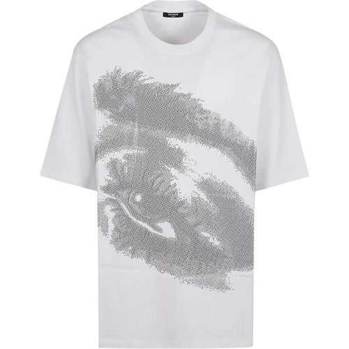 Eye Embroidered T-Shirt - Größe L - Balmain - Modalova