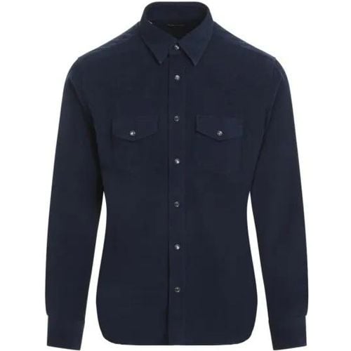 Corduroy Shirt - Größe 40 - blau - Tom Ford - Modalova