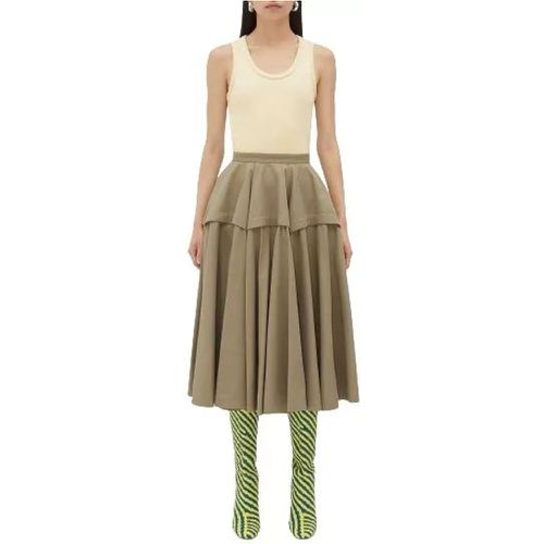Wide Cotton Midi Skirt - Größe 38 - brown - Bottega Veneta - Modalova