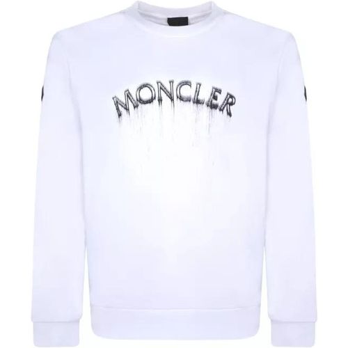 White Cotton Sweatshirt - Größe L - white - Moncler - Modalova