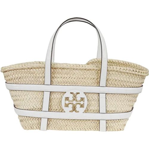 Hobo Bags - Woven White Leather Crossbody Bag With Iconic Logo - Gr. unisize - in - für Damen - TORY BURCH - Modalova