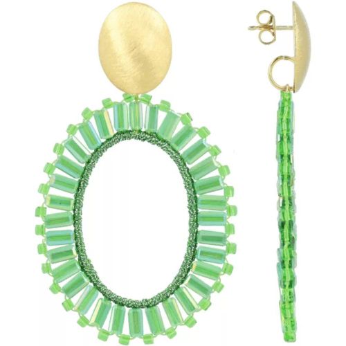 Ohrringe - CE SI Open Oval Flat Beads L - Gr. unisize - in Grün - für Damen - LOTT.gioielli - Modalova