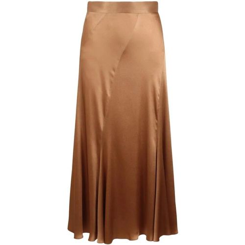 Satin Skirt - Größe 44 - braun - alberta ferretti - Modalova