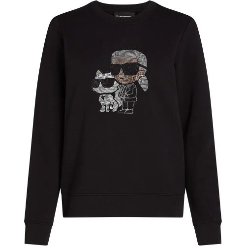 IKON KARL & CHOUPETTE SWEATSHIRT MIT STRASS - Größe L - Karl Lagerfeld - Modalova
