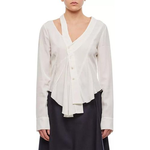 Asymmetric Seam Detailed Shirt - Größe 42 - white - Stella Mccartney - Modalova