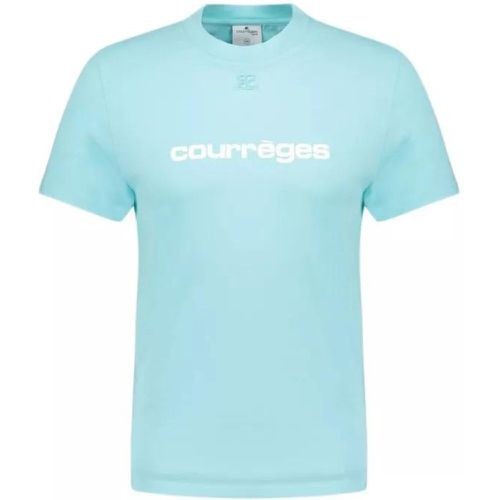 Classic Shell T-Shirt - Blue/White - Cotton - Größe XS - blue - Courrèges - Modalova