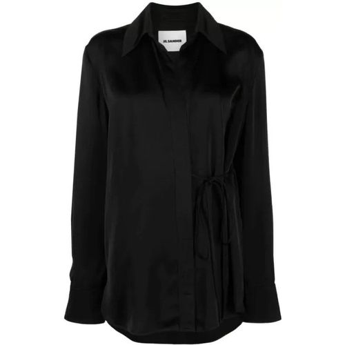 Black Tie Fastening Shirt - Größe 38 - black - Jil Sander - Modalova