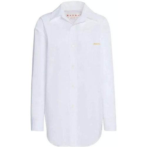 Long-Sleeve Cotton Shirt - Größe 36 - white - Marni - Modalova