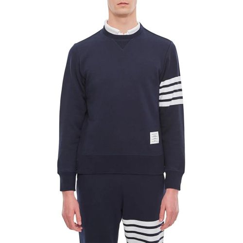 Classic Sweatshirt In Classic Loopback 4 Bar - Größe 2 - Thom Browne - Modalova