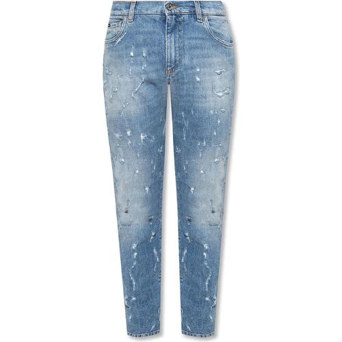 Dolce & Gabbana Cotton Denim Jeans - Größe 48 - Dolce&Gabbana - Modalova