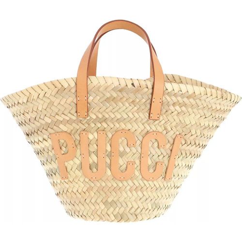 Beuteltasche - Bucket Bag Palm Straw And Techno Twill - Gr. unisize - in - für Damen - EMILIO PUCCI - Modalova