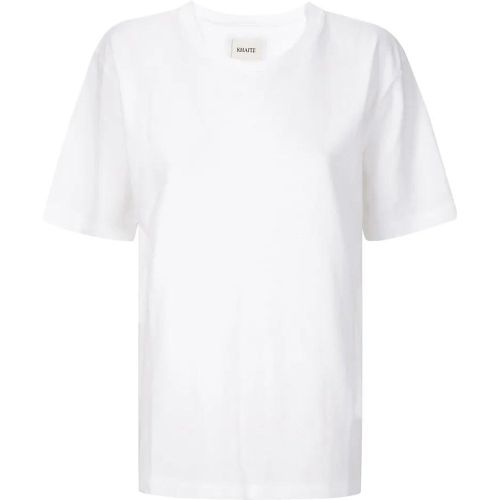 Oversized Pure Cotton T-Shirt With Rear Logo - Größe S - Khaite - Modalova