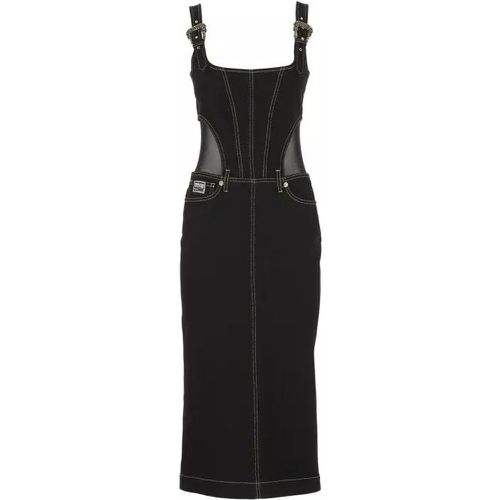 Cotton Dress - Größe 40 - black - Versace Jeans Couture - Modalova