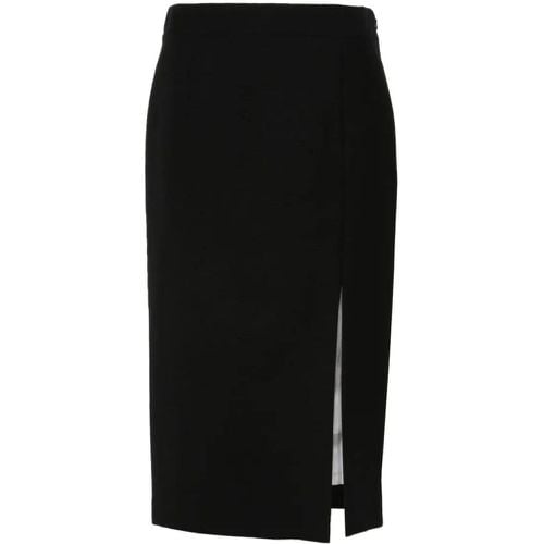 Black Virgin Wool Pencil Skirt - Größe 40 - Moschino - Modalova