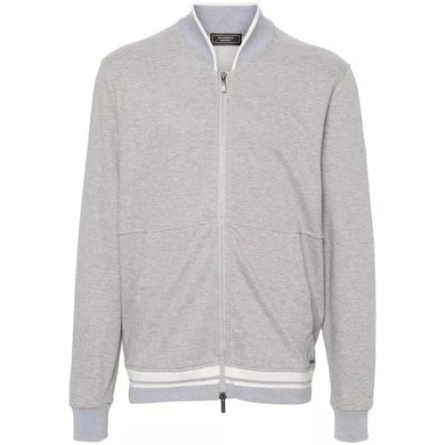 Cotton Zipped Sweatshirt - Größe 52 - gray - PESERICO - Modalova