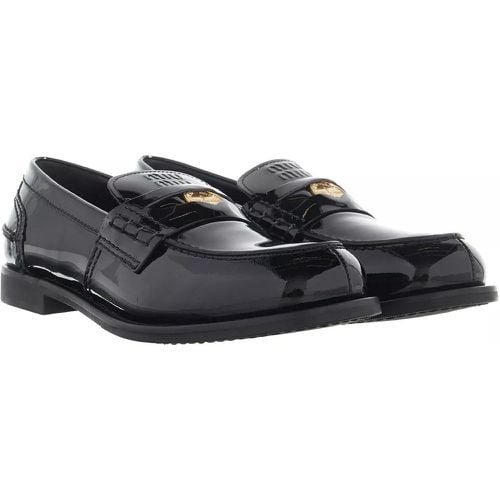 Loafers & Ballerinas - Patent Leather Penny Loafers - Gr. 41 (EU) - in - für Damen - Miu Miu - Modalova