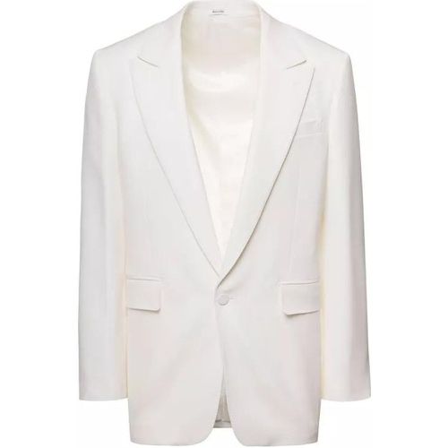 White Single-Breasted Jacket With Notched Revers I - Größe 52 - white - alexander mcqueen - Modalova
