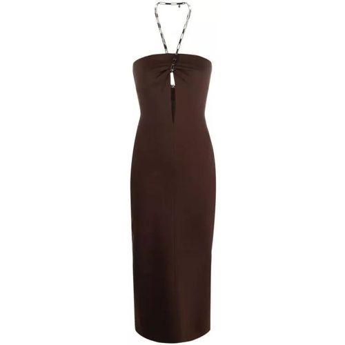Giona Brown Midi Dress - Größe 40 - brown - The Attico - Modalova