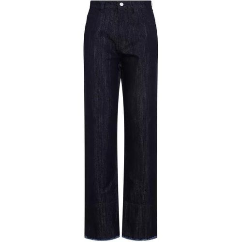 Blue Indigo Cotton Cropped High Waist Tapered Jean - Größe 27 - blue - Victoria Beckham - Modalova