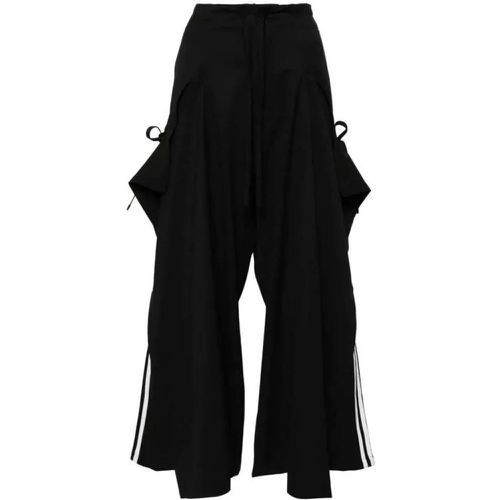 Black Stripe Wide Leg Pants - Größe S - black - Y-3 - Modalova