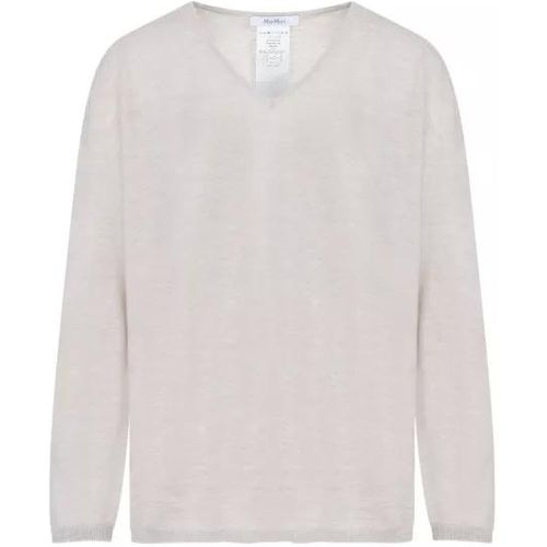 Freccia V-Neck Beige Cashmere Sweater - Größe XS - Max Mara - Modalova