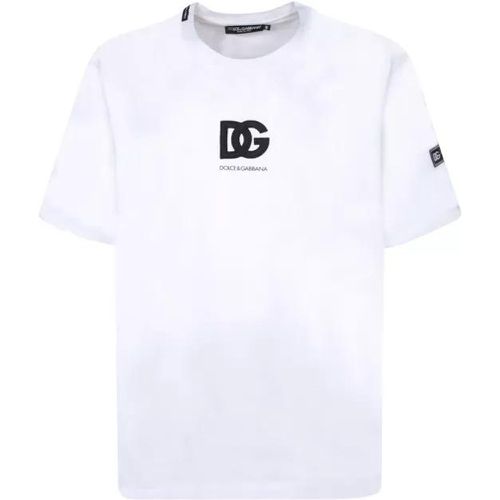 Cotton T-Shirt - Größe 46 - white - Dolce&Gabbana - Modalova