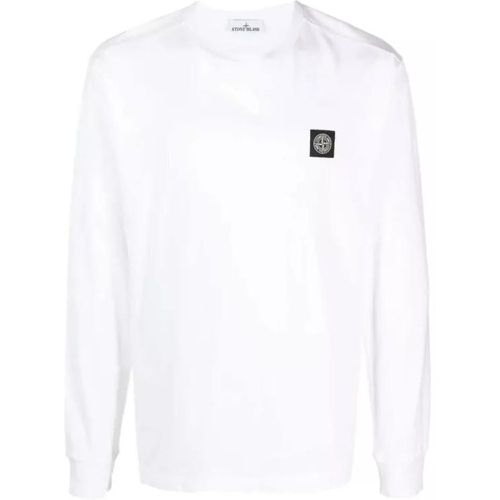 Compass-Patch White Long-Sleeve T-Shirt - Größe S - white - Stone Island - Modalova