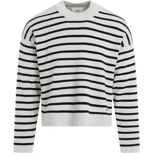 Sailor White Black Cotton Pullover - Größe L - schwarz - AMI Paris - Modalova