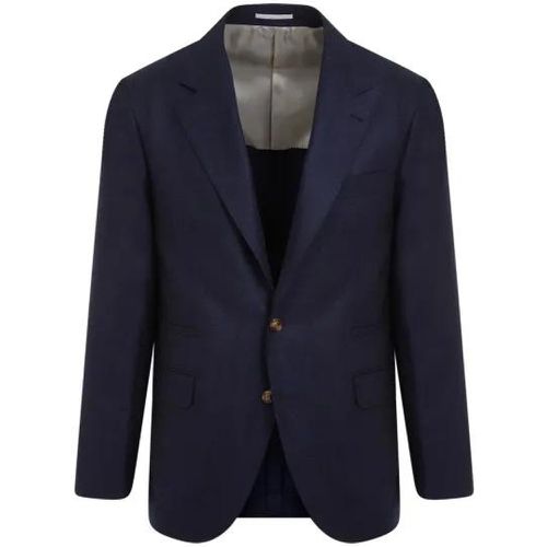 Single Brested Jacket - Größe 50 - blau - BRUNELLO CUCINELLI - Modalova