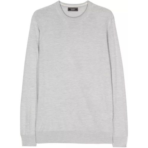 Fine-Ribbed Mélange Jumper - Größe 52 - gray - PESERICO - Modalova