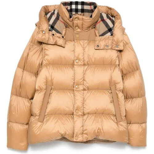 Camel Brown Down-Feather Quilted Jacket - Größe L - Burberry - Modalova