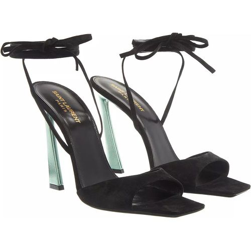 Pumps & High Heels - PAZ Suede And Metallic Leather Sandals - Gr. 40 (EU) - in - für Damen - Saint Laurent - Modalova