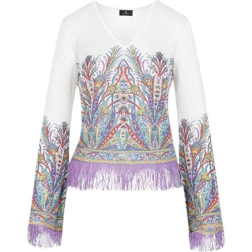 White Viscose Top - Größe 40 - ETRO - Modalova