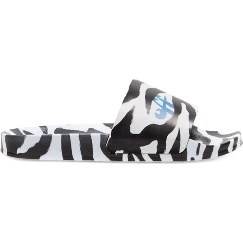 Low-Top Sneaker - Printed Logo Pool Slides Sandals - Gr. 37 (EU) - in - für Damen - Off-White - Modalova