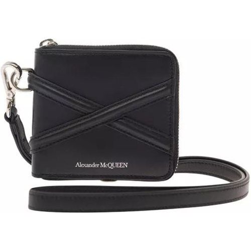 Portemonnaies - Black Zip-Around Wallet With Harness Detail In Lea - Gr. unisize - in - für Damen - alexander mcqueen - Modalova