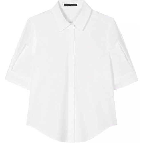 Bluse aus Gabardine-Stretch - Größe 40 - weiß - LUISA CERANO - Modalova