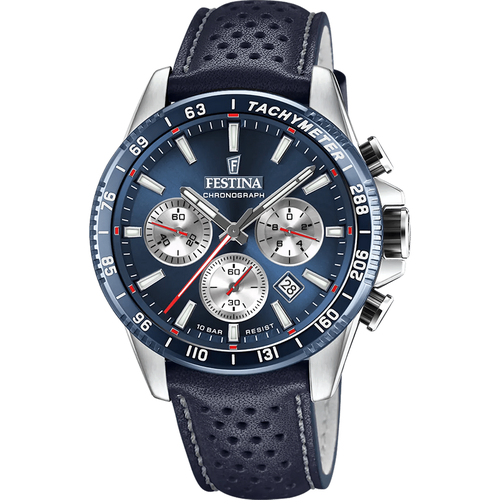 Uhren - Timeless Chrono Herren Uhr Blau F20561-2 - Gr. unisize - in Silber - für Damen - Festina - Modalova