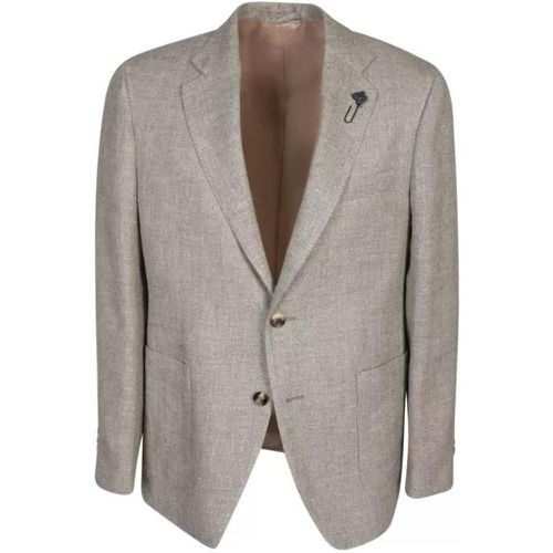 Linen And Wool Jacket - Größe 46 - gray - Lardini - Modalova