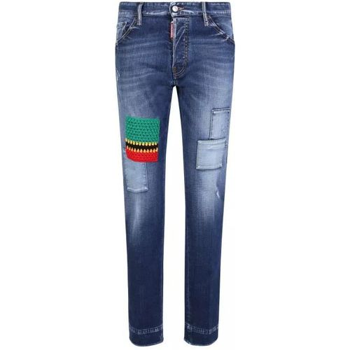 Dark Jamaica Wash Bob Blue Jeans - Größe 46 - Dsquared2 - Modalova