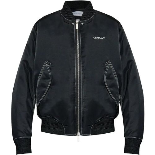 Padded Black Bomber Jacket - Größe 50 - Off-White - Modalova