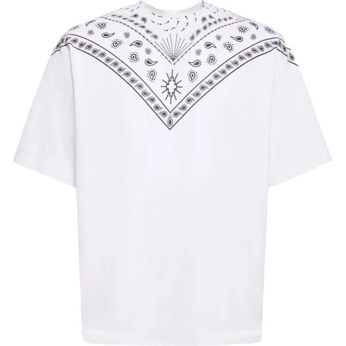 Oversized White Bandana Shirt - Größe M - Marcelo Burlon - Modalova