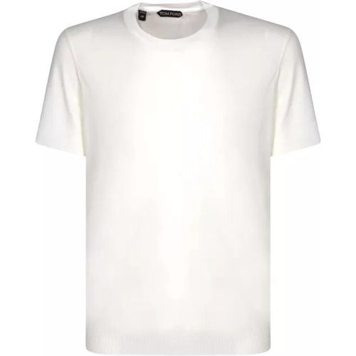 Cotton Blend T-Shirt - Größe 50 - white - Tom Ford - Modalova