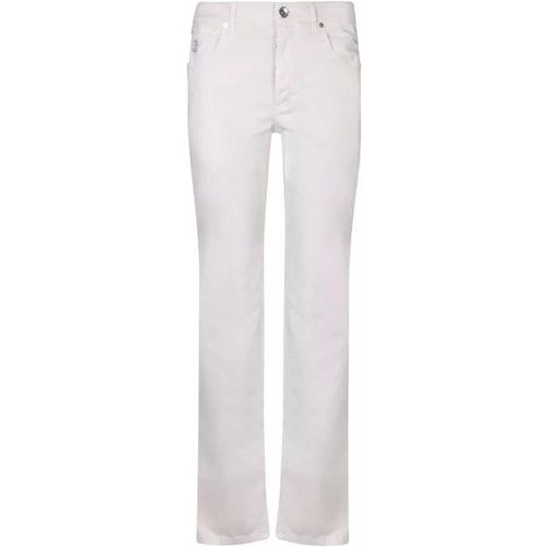Slim Cotton Trousers - Größe 50 - white - BRUNELLO CUCINELLI - Modalova