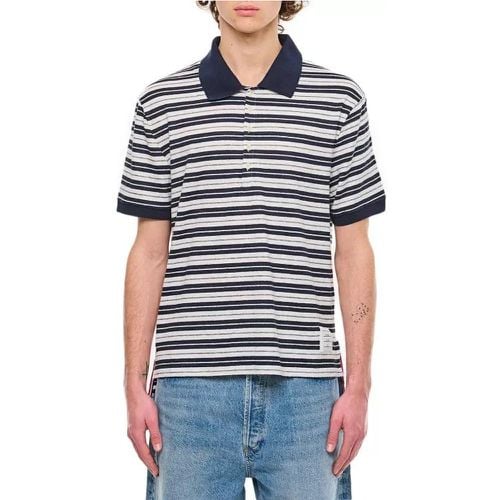 Linen Striped Polo - Größe 2 - Thom Browne - Modalova