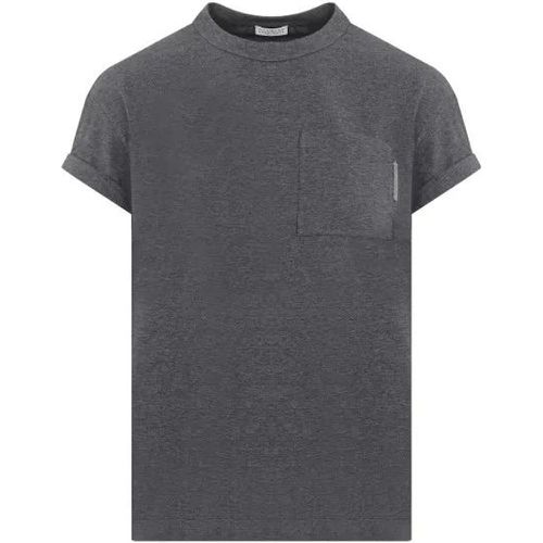 Dark Grey Cotton T-Shirt - Größe XS - gray - BRUNELLO CUCINELLI - Modalova