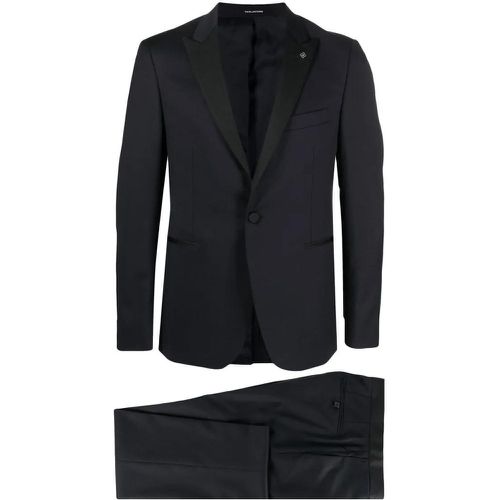 Tailored Black Suit With Satin Lapels - Größe 48 - blau - Tagliatore - Modalova