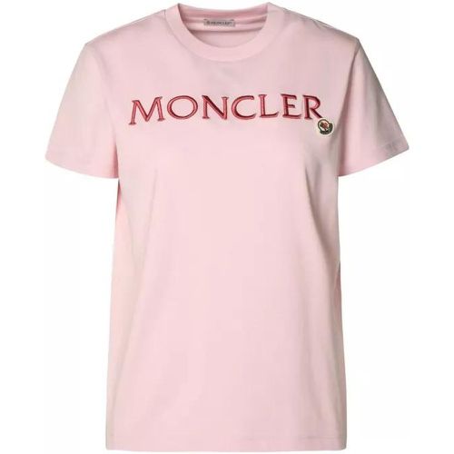 Pink Cotton T-Shirt - Größe S - pink - Moncler - Modalova