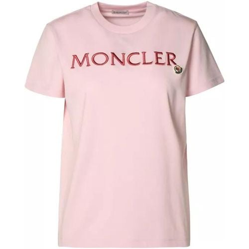Pink Cotton T-Shirt - Größe XS - pink - Moncler - Modalova