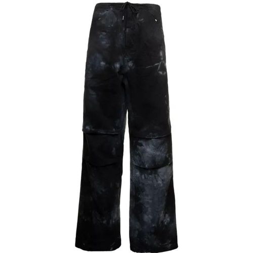 Daisy' Black Oversized Tie-Dye Pants In Gabardine - Größe 38 - black - Darkpark - Modalova