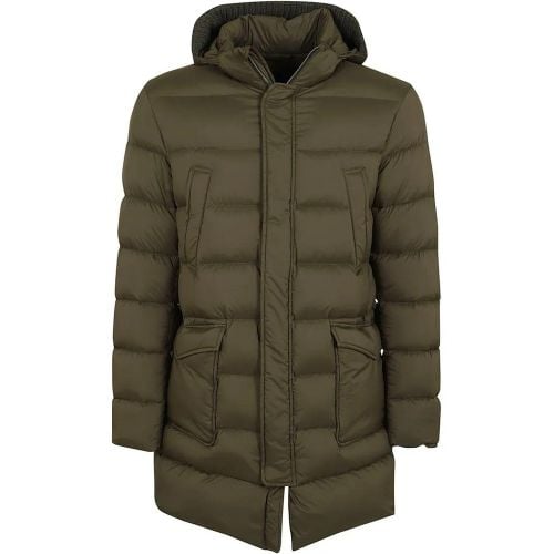 Down Jacket With Hood And Multiple Pocket Options - Größe 48 - Herno - Modalova